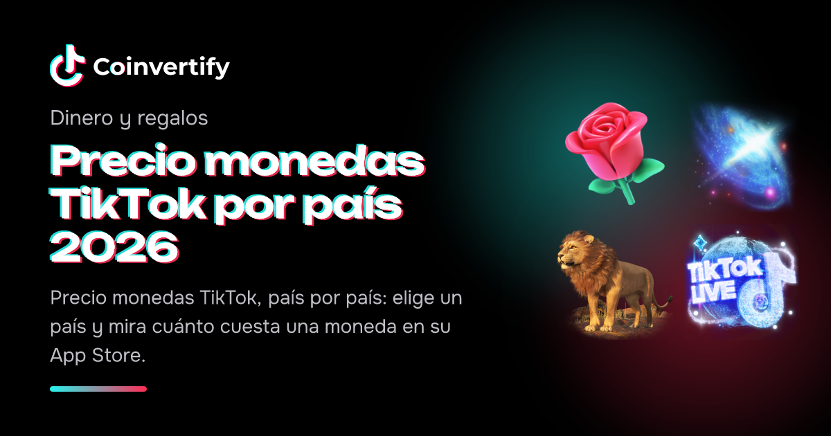 Angola Moneda Precio monedas TikTok 2026: todos los países | Coinvertify