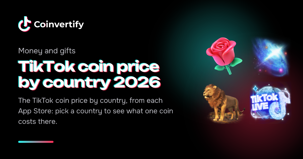 TikTok Coin Price by Country 2026: Every App Store