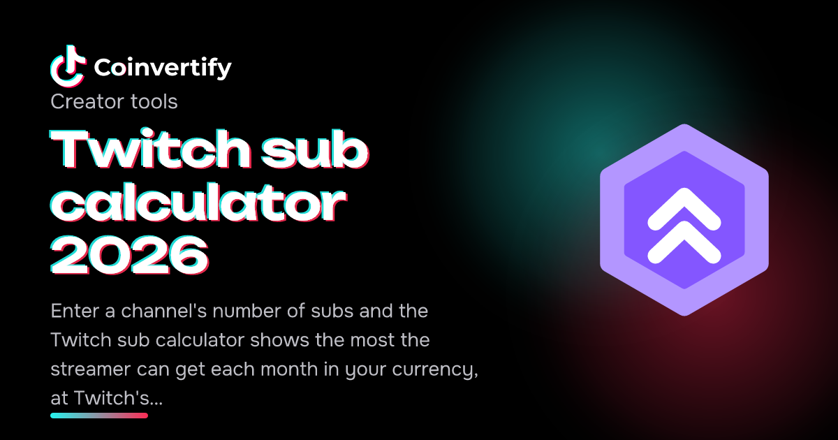 Twitch Sub Calculator 2026: Monthly Sub Revenue